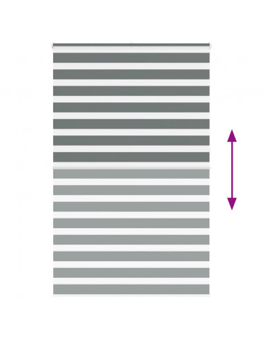 Tenda a Rullo Zebra Larghezza Tessuto 140,9 cm Poliestere