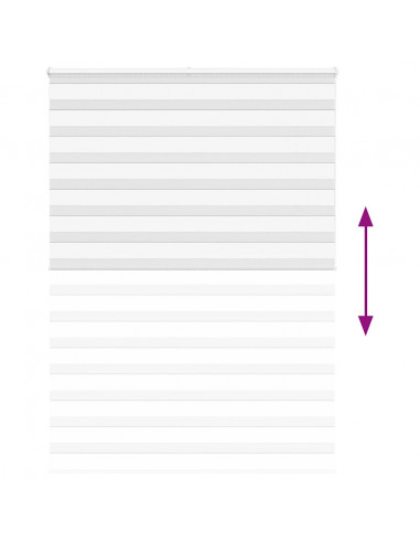 Tenda a Rullo Zebra Larghezza Tessuto 155,9 cm Poliestere