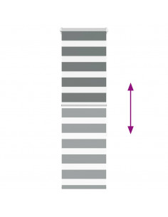 Tenda a Rullo Zebra Larghezza Tessuto 40,9 cm Poliestere 2