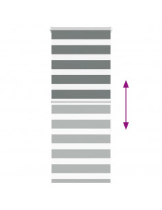 Tenda a Rullo Zebra Larghezza Tessuto 55,9 cm Poliestere 2