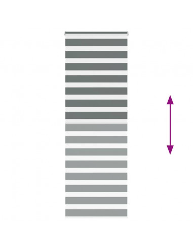 Tenda a Rullo Zebra Larghezza Tessuto 75,9 cm Poliestere