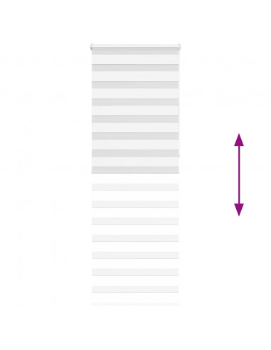 Tenda a Rullo Zebra Larghezza Tessuto 75,9 cm Poliestere