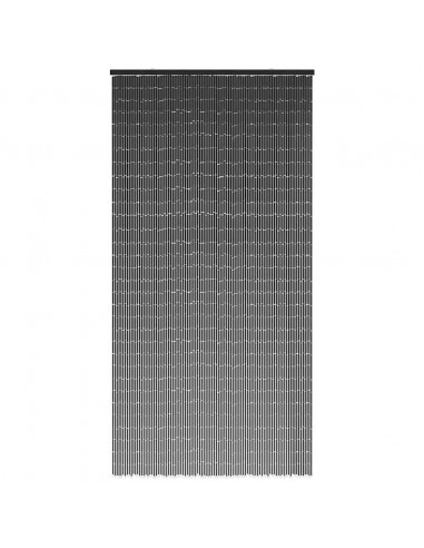 Tenda Antimosche per Porte Grigio Scuro 100x200 cm Bambù