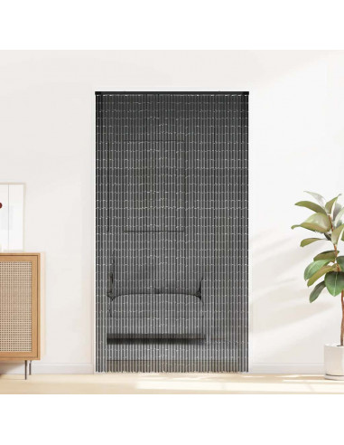 Tenda Antimosche per Porte Grigio Scuro 120x220 cm Bambù