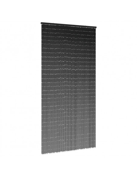 Tenda Antimosche per Porte Grigio Scuro 90x220 cm Bambù