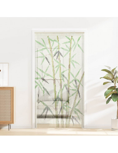 Tenda Antimosche per Porte Stampa Bambù 90x220 cm Bambù