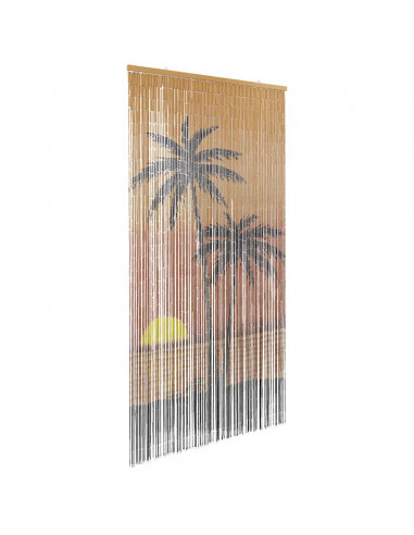 Tenda Antimosche per Porte Stampa Palma 100x200 cm Bambù