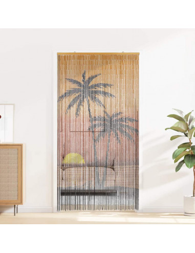 Tenda Antimosche per Porte Stampa Palma 90x220 cm Bambù