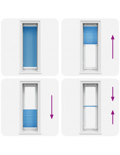 Tenda Plissettata Blu 40x100 cm Larghezza Tessuto 39,4 cm 2