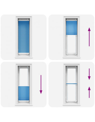 Tenda Plissettata Blu 40x150 cm Larghezza Tessuto 39,4 cm