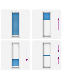 Tenda Plissettata Blu 65x200 cm Larghezza Tessuto 64,4 cm 2