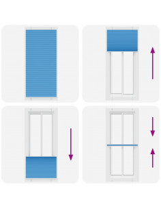 Tenda Plissettata Blu 85x200 cm Larghezza Tessuto 84,4 cm 2