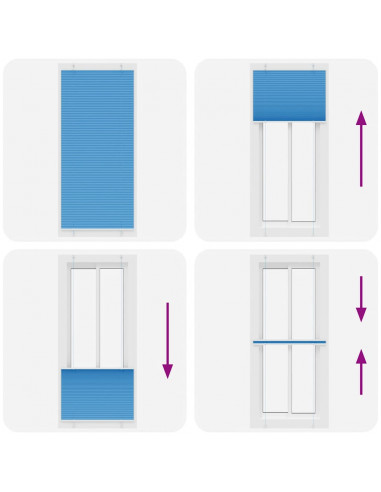 Tenda Plissettata Blu 85x200 cm Larghezza Tessuto 84,4 cm
