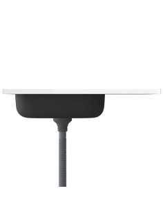 Lavello da Cucina con Scarico Argento 800x500x155 in Acciaio