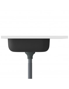 Lavello da Cucina con Scarico Argento 500x600x155 mm Acciaio