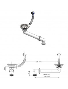 Lavello da Cucina in Granito Vasca Singola Bianco