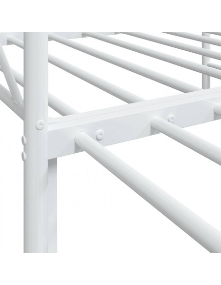 Divano Letto Estraibile senza Materasso Bianco 75x190cm Acciaio