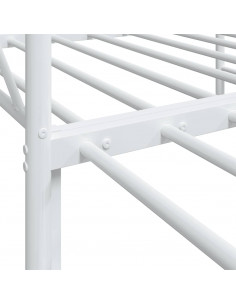 Divano Letto Estraibile senza Materasso Bianco 90x190cm Acciaio