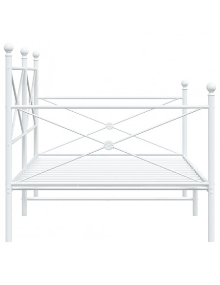 Dormeuse senza Materasso Bianco 100x190 cm in Acciaio