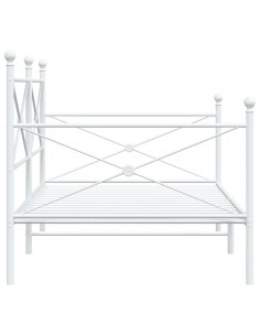 Dormeuse senza Materasso Bianco 100x200 cm in Acciaio