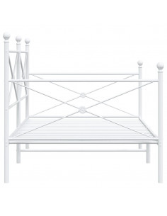 Dormeuse senza Materasso Bianco 107x203 cm in Acciaio