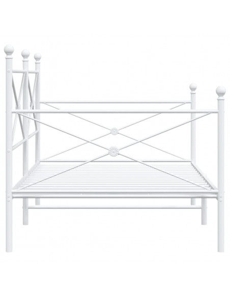 Dormeuse senza Materasso Bianco 107x203 cm in Acciaio