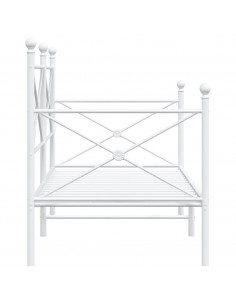 Dormeuse senza Materasso Bianco 75x190 cm in Acciaio