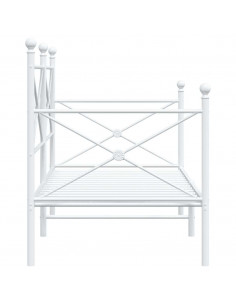 Dormeuse senza Materasso Bianco 80x200 cm in Acciaio