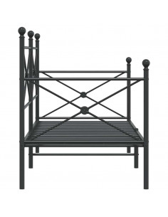 Dormeuse senza Materasso Nero 75x190 cm in Acciaio