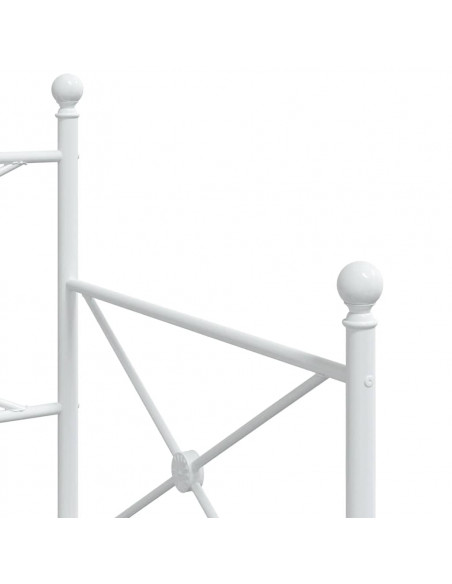 Divano Letto Estraibile senza Materasso Bianco 75x190cm Acciaio