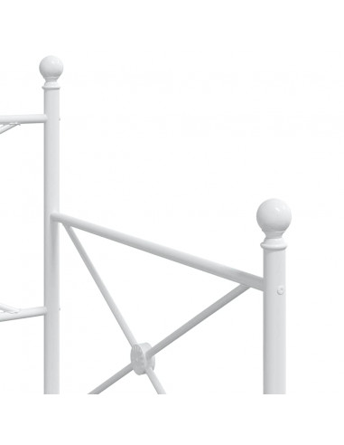 Divano Letto Estraibile senza Materasso Bianco 90x190cm Acciaio