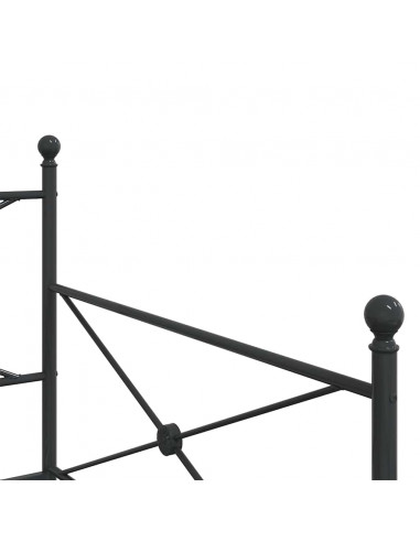 Divano Letto Estraibile senza Materasso Nero 100x200 cm Acciaio