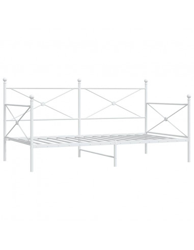 Dormeuse senza Materasso Bianco 100x190 cm in Acciaio