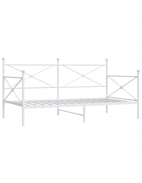 Dormeuse senza Materasso Bianco 100x190 cm in Acciaio