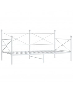 Dormeuse senza Materasso Bianco 100x200 cm in Acciaio 2