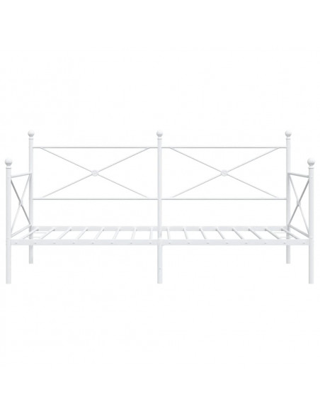 Dormeuse senza Materasso Bianco 100x200 cm in Acciaio