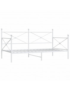 Dormeuse senza Materasso Bianco 107x203 cm in Acciaio 2