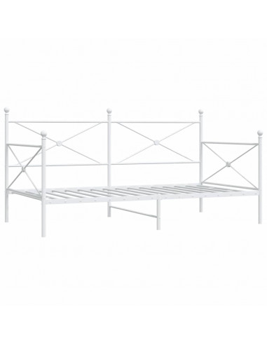 Dormeuse senza Materasso Bianco 107x203 cm in Acciaio