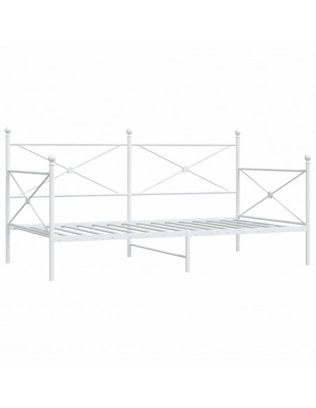Dormeuse senza Materasso Bianco 107x203 cm in Acciaio