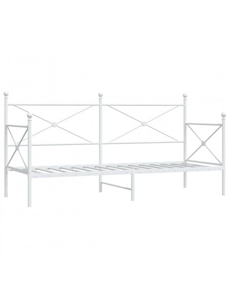Dormeuse senza Materasso Bianco 75x190 cm in Acciaio