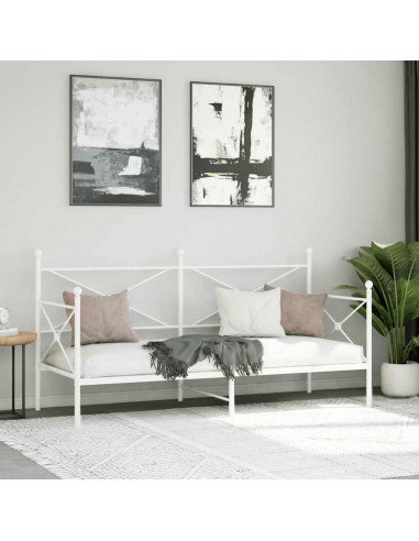 Dormeuse senza Materasso Bianco 75x190 cm in Acciaio