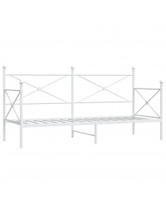 Dormeuse senza Materasso Bianco 80x200 cm in Acciaio 2