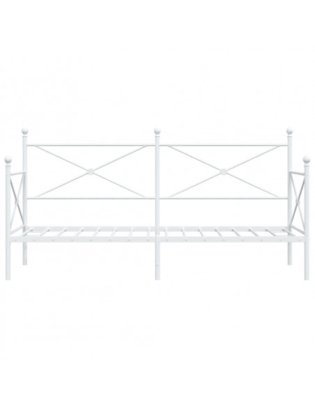 Dormeuse senza Materasso Bianco 80x200 cm in Acciaio