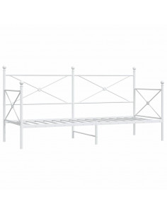 Dormeuse senza Materasso Bianco 90x200 cm in Acciaio 2