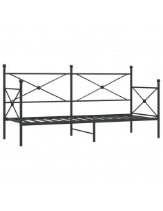 Dormeuse senza Materasso Nero 90x200 cm in Acciaio 2