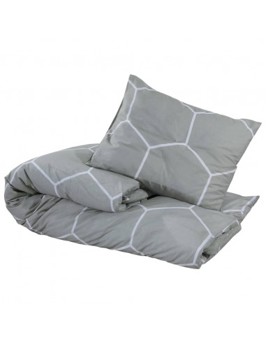 Set Copripiumino Grigio 260x220 cm in Cotone