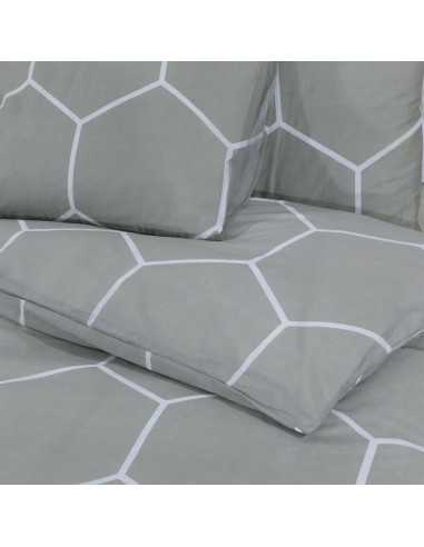 Set Copripiumino Grigio 260x220 cm in Cotone