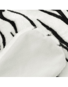 Tappeto di Peluche a Forma di Tigre 144 cm Bianco 2