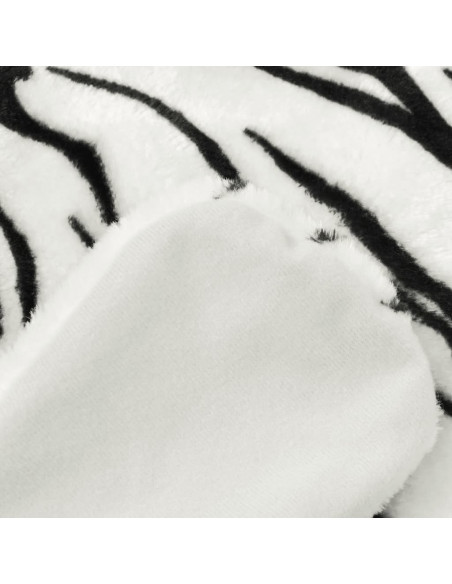 Tappeto di Peluche a Forma di Tigre 144 cm Bianco