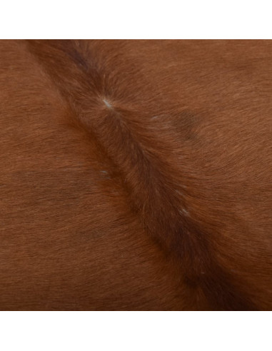 Tappeto in Vera Pelle Bovina Marrone e Bianco 180x220 cm